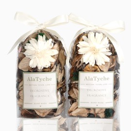 AlaTyche Potpourri Bags,Vanilla Scented Potpourri Bowl Fillers,Dried Flowers,Home Fragrance Sachet of Petal, Vase Decor (White Caramel)-Mini