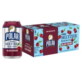 Polar Seltzer, Black Cherry 12 fl oz 8 Cans Free Shipping!!!