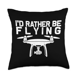 Funny Drone Design For Men Women Drone Camera Pilot Lovers Throw Pillow