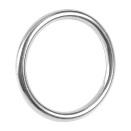 Smoothing Welded Round Rings,Welded 304 Stainless Steel O-Ring Welded Round Rings,25/30/35/40/45/50mm Inside Diameter Metal Round Rings for Camping Belt, Leashes(Wire diameter 5mm*Inner diameter 50mm)
