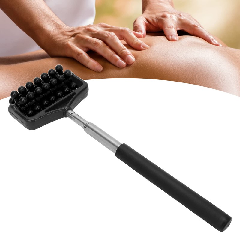 Telescopic Back Roller Scratcher, 360° Rotating Manual Back Scratch Roller,