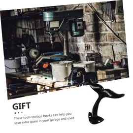 TEHAUX Garage Wall Organizer Heavy Duty Fish Tail Utility Hook for Rakes Shovels and Garden Tools Durable Tool Storage Hanger for Efficient Space Saving