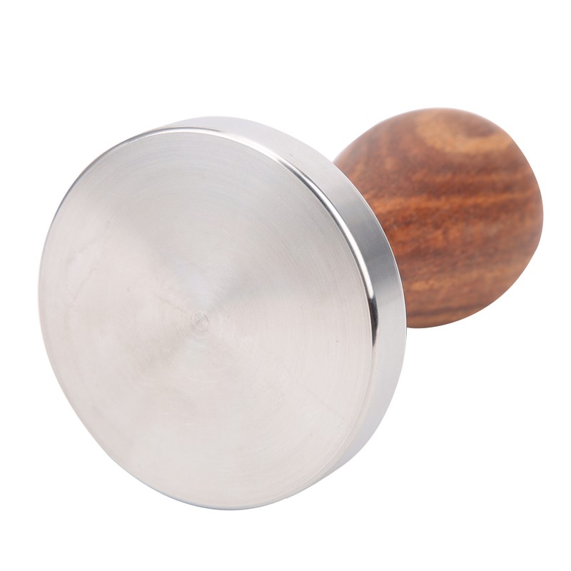 58mm Stainless Steel Coffee Tamper Wooden Handle Powder Pressing Tool