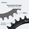 DJC Bike Chainring Asymmetrical 96BCD Narrow Wide Tooth MTB for