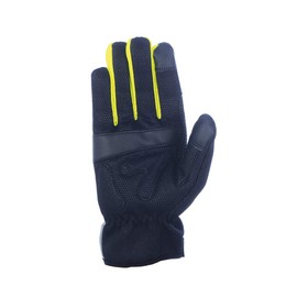 Oxford GB03BS Bright Cycling Gloves 3.0 - Waterproof full finger reflective and high viz bike gloves., Silver / Black / Neon Yellow