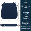 Magpie Fabrics 17"x16"x2" U-Shape Chair Cushions with Ties 4 Count,