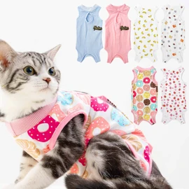 Traje De Recuperación para Gatos Y Perros Pequeños, Transpirable Y Elásticos, Evita Morder Y Lamer Heridas Después De La Cirugía, Protege Heridas Abdominales Y Enfermedades De La Piel