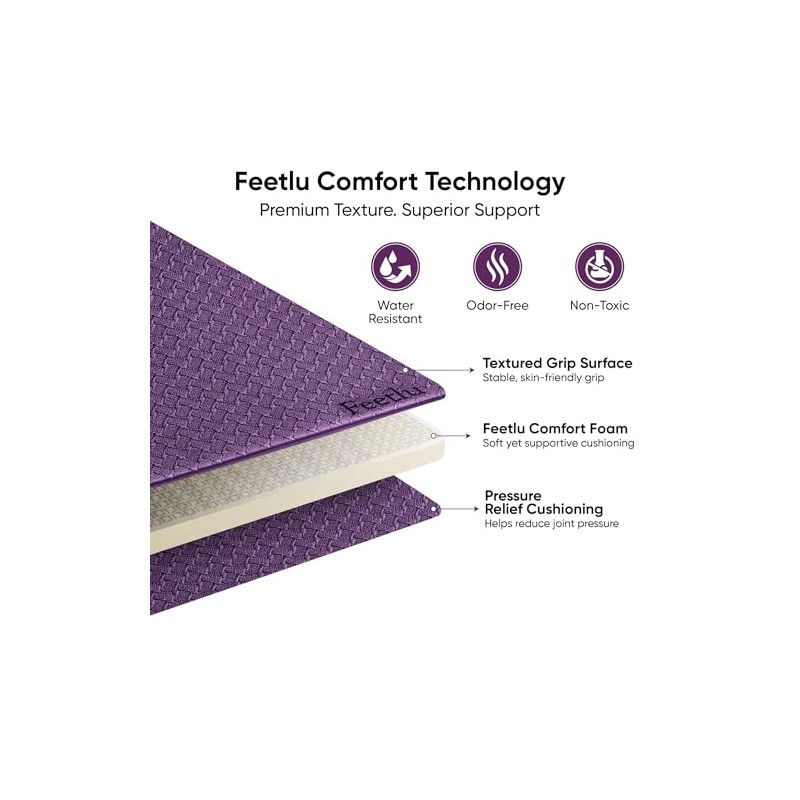 Rodillera de Yoga, Cojín para Ejercicio, Rodillera Plegable, 1/2" de