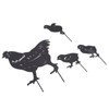 4Pcs Hen Chicken Silhouette Hollow Stake Design Cute Hen Chicken