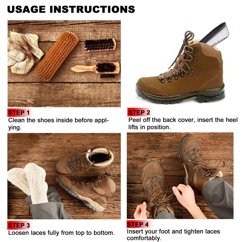 Ailaka 1 Pair Gel Height Increase Insoles, Invisible shoe lifts