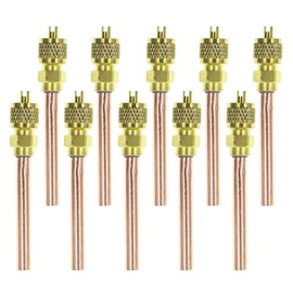 AUTOKAY 10PCS Stem HVAC AC Schrader System Vacuum 1/4" SAE *1/4" OD *2.75" AC Refrigeration Kit