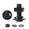 HAISHANG 10 pcs M5 x 16mm Flanged Button Head Socket