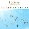 Linawe Cross Chain Cross Necklace Women's Simulated Diamond Birthstone Crystal