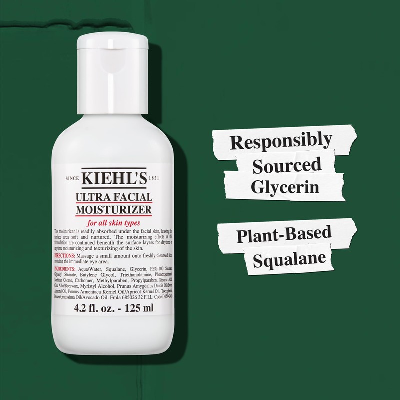Kiehl's Ultra Facial Moisturizer, for Easy Daily Hydration, Infused with