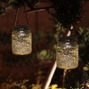 Hanging Solar Lantern Outdoor,Solar Lights Mercury Mason Jar Glass Hanging
