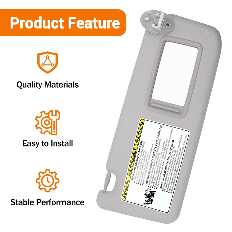 LoloWheat Sun Visor W/Extension Plate Fit for 2013-2018 RAV4 Replace