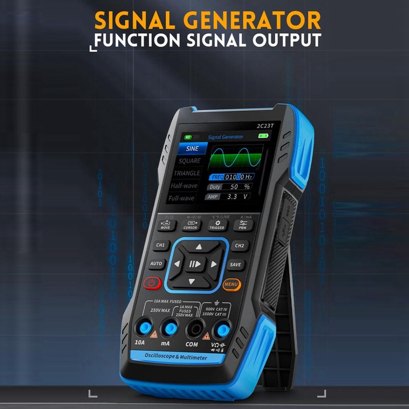 Oscilloscope Multimeter Waveform Generator 3 in 1 Handheld Digital Signal
