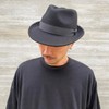 Basicuench Premium Charm Fedra Felt Hat, 100% Wool, Folded Hat,