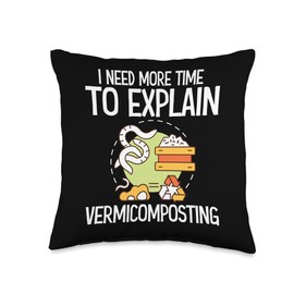 Compost Vermicomposting Bin Outdoor Worm Composting Throw Pillow