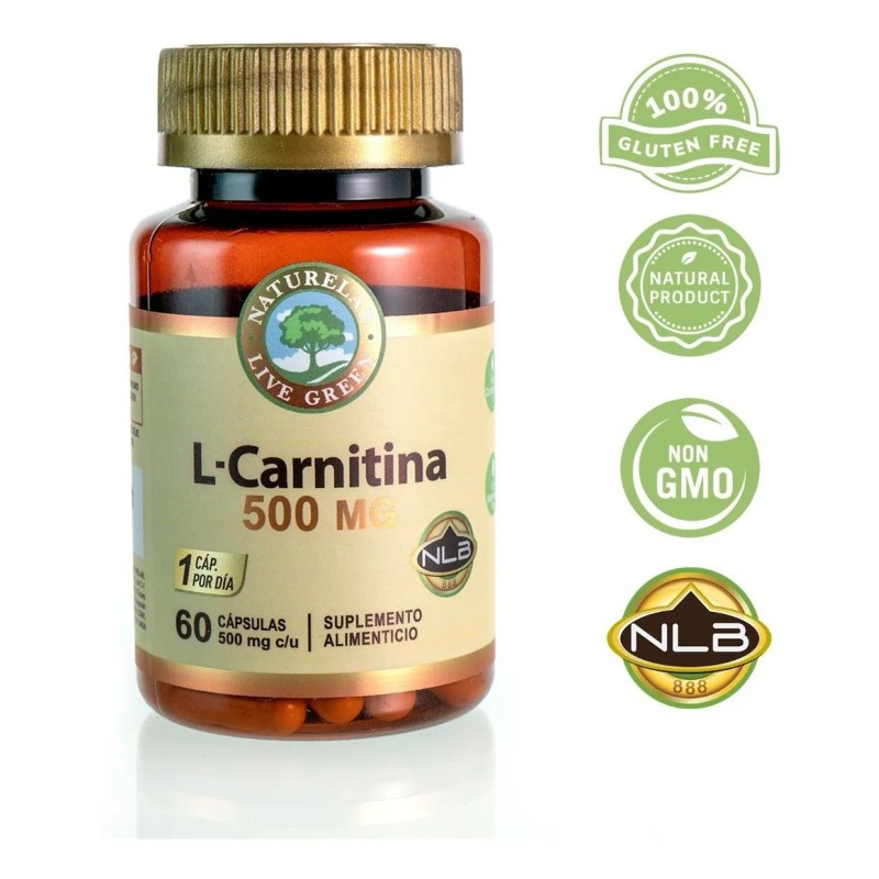 L-carnitina - Minerales - 60 Cápsulas De 500mg- Naturelab Sabor