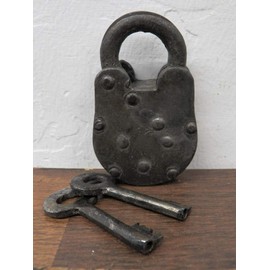 Prison Lock Padlock Antique-Finish w/Keys Alcatraz Prison