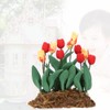 1:12 Miniature Dollhouse Flower Tulip Decoration Garden Room Decor Accessory