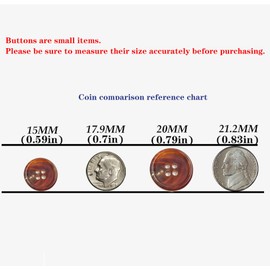 KENDANY 11 Pieces Genuine Natural Horn Blazer & Suits Button Set - for Blazer, Sport Coat, Uniform, (Light Brown 0.59in-0.79in) 1#