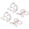 100Pcs Cute Paper Clips Cherry Hummingbird Style Electroplated Metal Gold