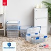 IRIS USA WeatherPro 16 Qt Storage Bins with Lids, 3