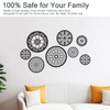 Black Mandala Window Stickers Decals Rustic Circle Flower Pattern Wall