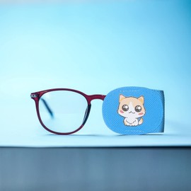 Healifty 12 Pcs Eye Patch Cartoon Right Left Eye Patch Lazy Eye Patch For Children Children Idleness Eye Blue 10x5cm