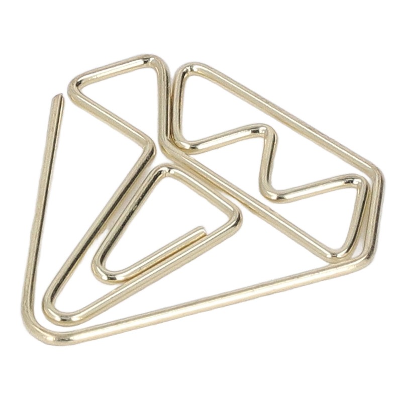 100pcs Metallic Paper Clips Golden Electroplating Process Anti Rust Paper