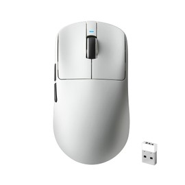 MIKIBY R1 SE+ Wireless Gaming Mouse, 18000 DPI, High-Precision PAW3395 SE Sensor,55g Lightweight,Three Connection Modes Mouse, Programmable Ergonomic Mice Suitable for Laptops/PC/Mac (White)