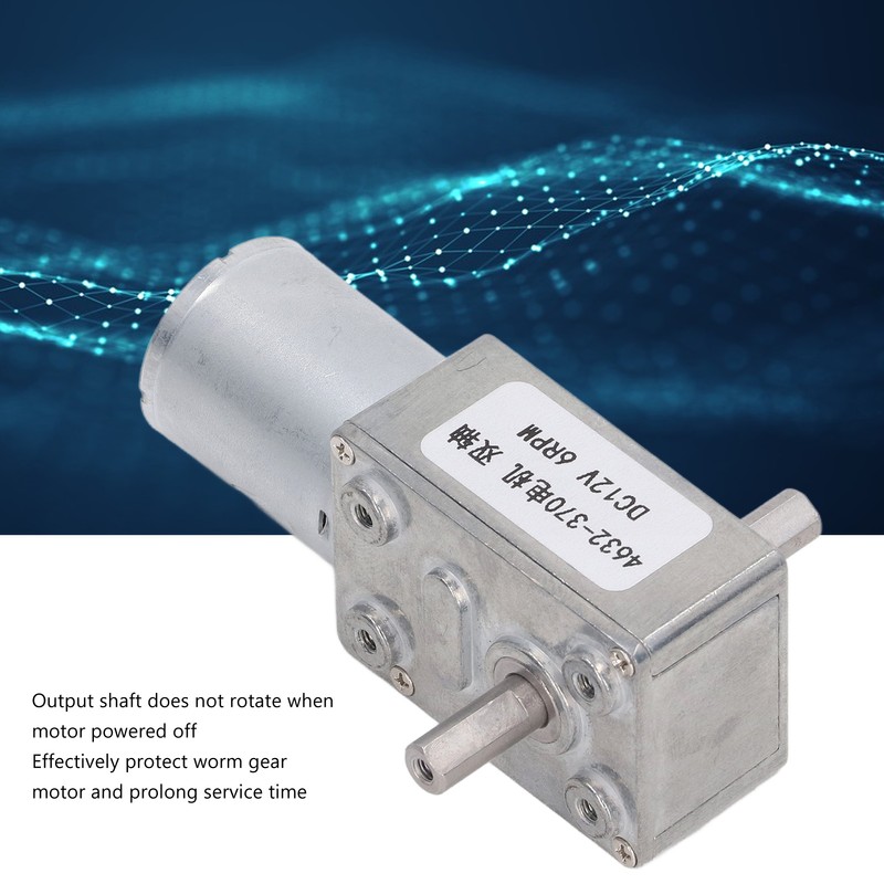 Turbo Worm Geared Motor 2 Shaft High Torsion Micro Gearbox