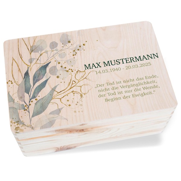 Wooden Box Memory Box - Mourning Box for Candles |
