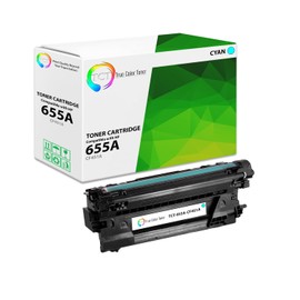 TCT 655A Cyan Toner Cartridge - Premium Compatible Replacement for HP 655A CF451A Works with HP Color Laserjet Enterprise M652 M653 M681 M682 Printers (10,500 Pages)