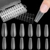 Fingooo Nail Tips, Ultra Thin, 240 Pieces, Long, Clear, Long,