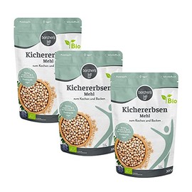3 x borchers Organic Chickpeas Flour, 3 x 300 g, Rich in Fibre, Protein Source, Ideal for Oriental Dishes, Vegan by Nature, 900 g