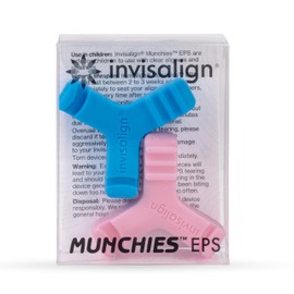 Invisalign Munchies EPS Aligner and Retainer Tray Seaters, Blue and Pink Aligner Chewies, (Pack of 2)