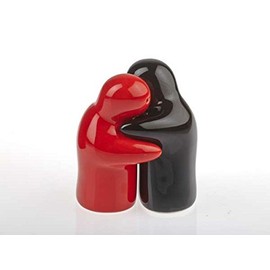 Wedding Favours Table Decoration Salt and Pepper Spirits Hugging Lovers Ghosts Black Red The Most Beautiful Salt Shakers