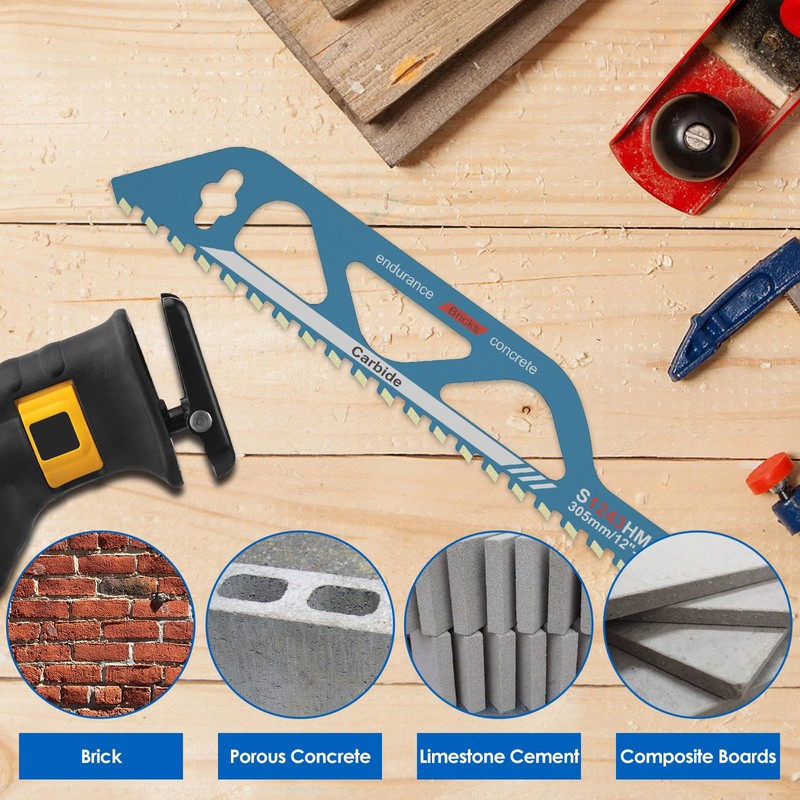 2Pcs Reciprocating Saw Blade 20TPI Hard Alloy Reciprocating Sawblade Wear