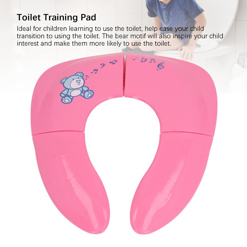 Child Folding Toilet Seat Reusable Non Slip Suction Cups Multifuntional