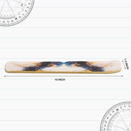 Eleet Wooden Incense Holder Burner Holder, Modern Incense Ash Catcher or Incense Stick Holder for Home Décor, 10-inch Long for Home Décor, Mango Wood (White Marble)