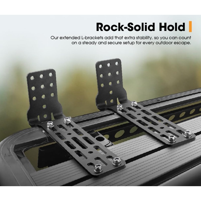 SanHima Pair Awning Mounting Brackets - Extended L-Brackets for Roof