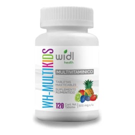 Multivitamínico Para Niños Widl Health 120 Tab Masticables Sabor Limón Mora Azul Piña Y Fresa                                                         