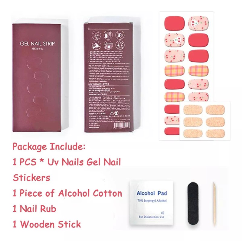 Kit Diy Nail Stickers Pegatinas De Uñas De Gel Semicurado