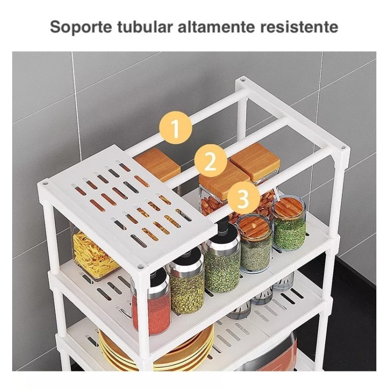 Rack multiusos repisas Estanteria Rack Anaquel Organizador Cocina Repisas 4