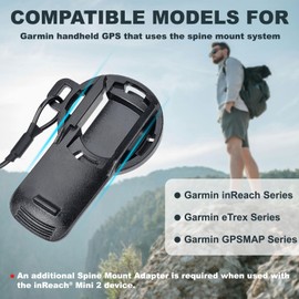 Lamborsafe Backpack Mount for Garmin Handheld GPS eTrex/GPSMAP Series with Safety Tether
