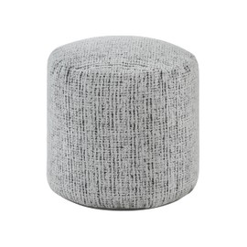 TREATLIFE HOME Cylindrical Pouf - Chenille Fabric Upholstery, Modern Ottoman, Non-Slip Floor Pouf, Perfect Footstool for Any Room