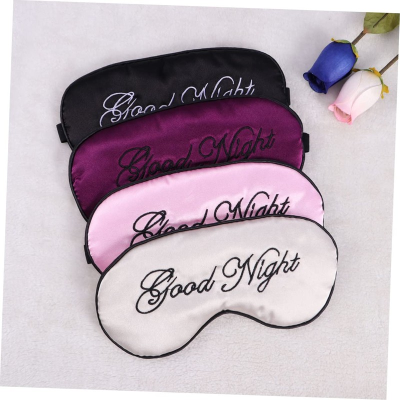 WOONEKY Silk Sleep Eye Mask for Men Women Boy Girl